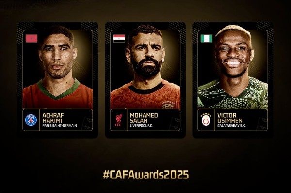  CAF Awards 2025 : Hakimi, Salah et Osimhen en lice pour le Ballon d’Or Africain